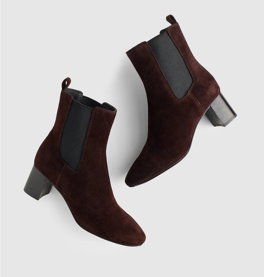 Madewell Sylvia Chelsea Round Toe Boot Coffee Bean Brown Suede Size 6 NWOB Comfy